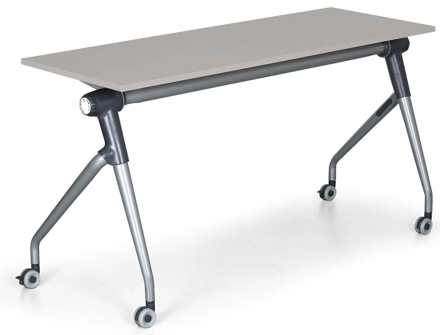 Skladací stôl so sklopnou doskou TRAINING PLUS, 145x45 cm, sivá