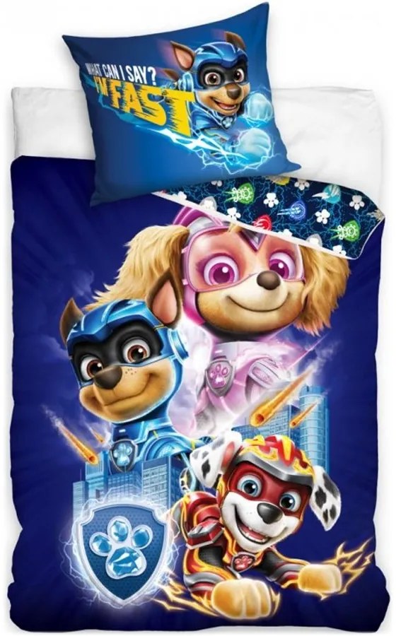 Bavlnené posteľné obliečky Paw Patrol - motív Mocné labky - 100% bavlna Renforcé - 70 x 90 cm + 140 x 200 cm