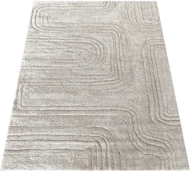 DY Béžový koberec s geometrickým vzorom Serenity 01 Rozmer: 120x170 cm