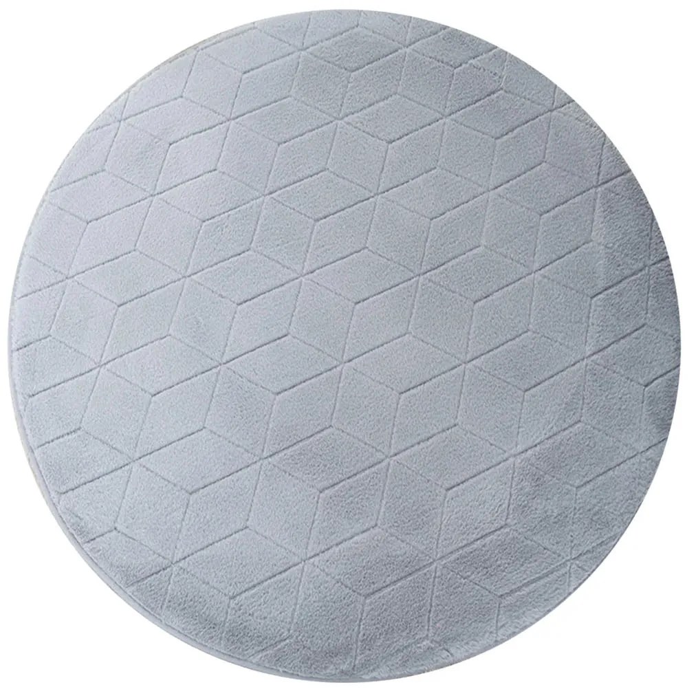 TZ Sivý okrúhly koberec 3D Rabbit Rozmer: 120 cm