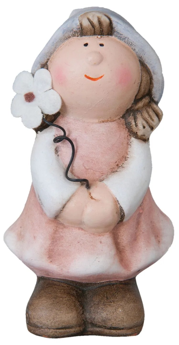 Dekorácia dievča s kvetinou - 6 * 5 * 10 cm Dekorácia dievča s kvetinou - 6 * 5 * 10 cm