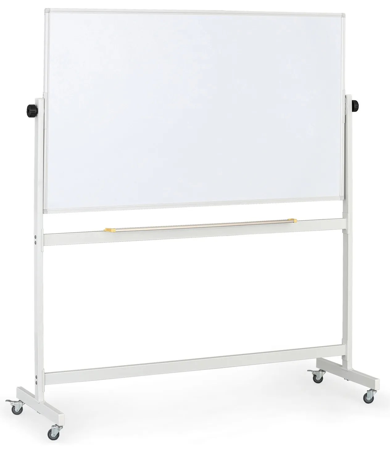 Mobilná otočná magnetická tabuľa, lakovaný povrch, 1500 x 900 mm