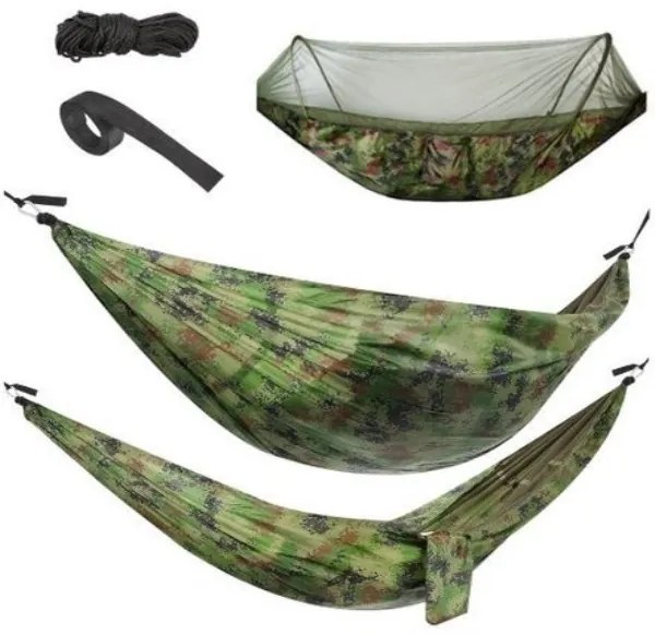 Turistická hojdacia sieť Santiago Army 260 x 140 cm 10149