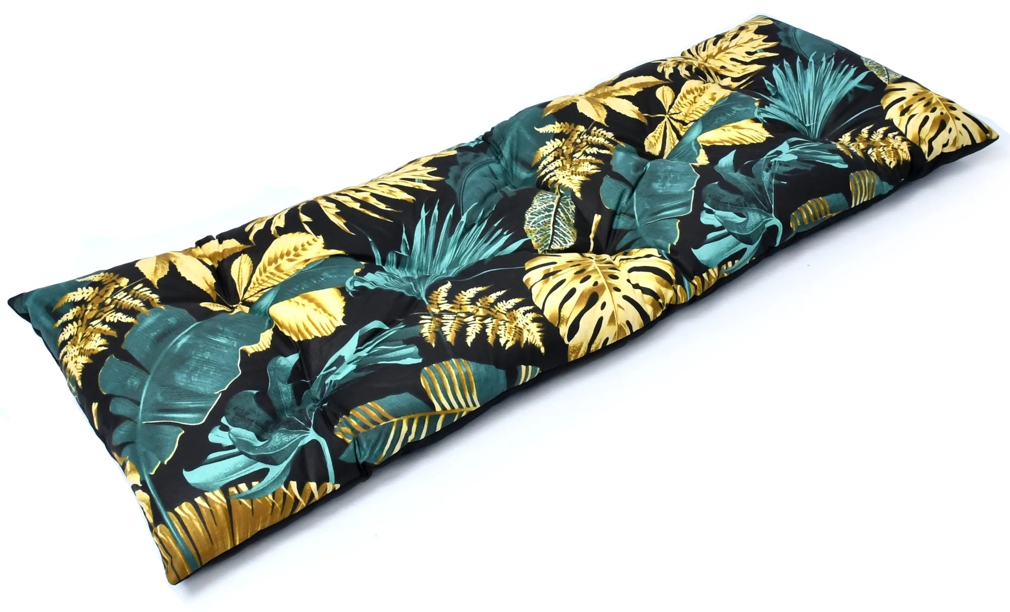 Podsedák na lavičku 120x40 cm - zeleno/zlaté listy