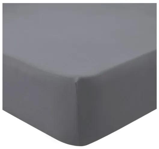 Posteľná plachta jersey tmavosivá TiaHome - 90x200cm