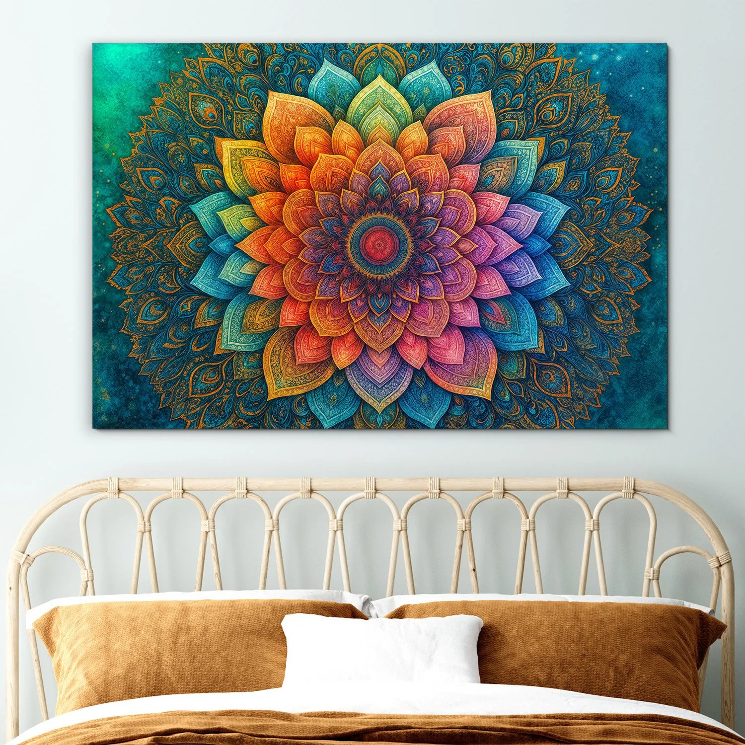 DUBLEZ | Žiarivá mandala na stenu - Obraz