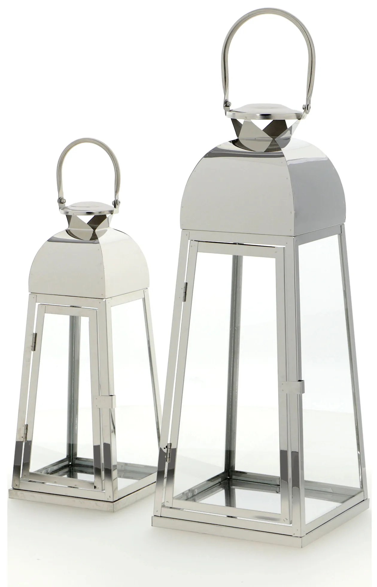 Dekorstudio Sada strieborných lampášov GLAMOUR 40cm,53cm