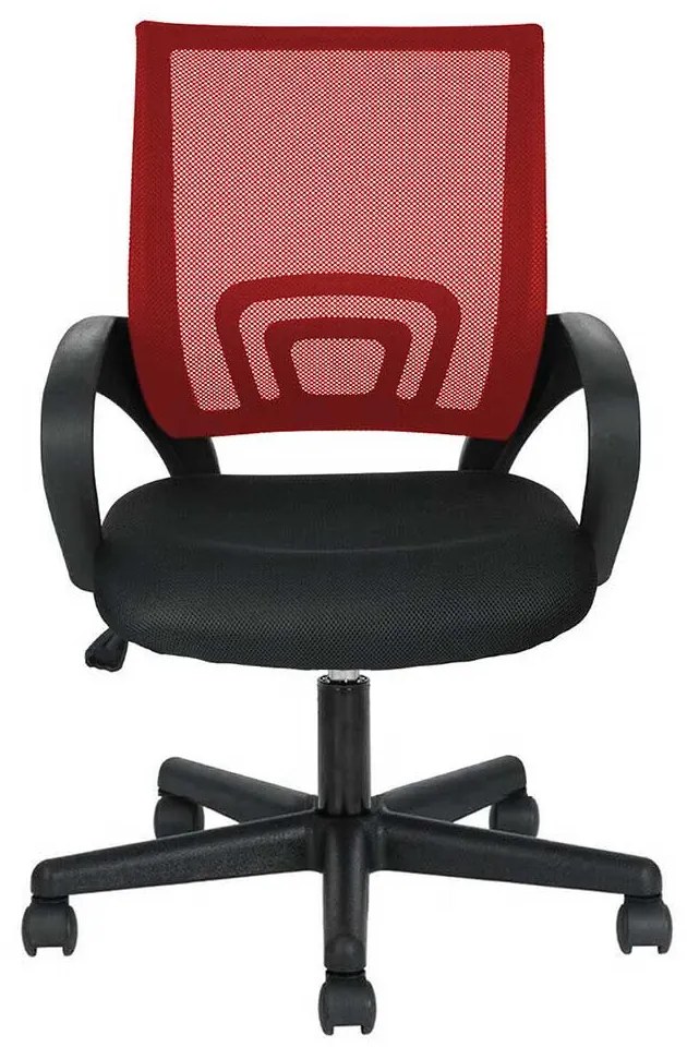 Kancelárska otočná stolička s podrúčkami v rôznych farbách- červená