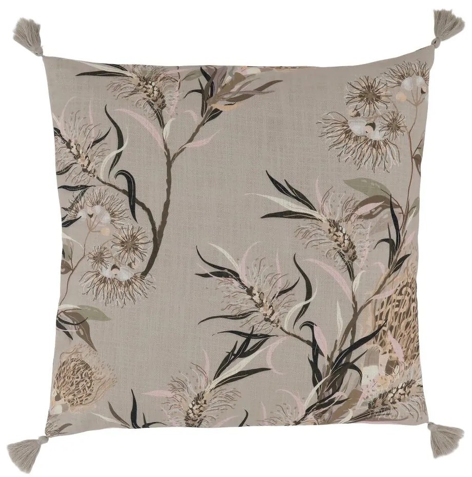 Béžová obliečka na vankúš s kvetinovým vzorom Aix Vintage Quilt - 50*50 cm