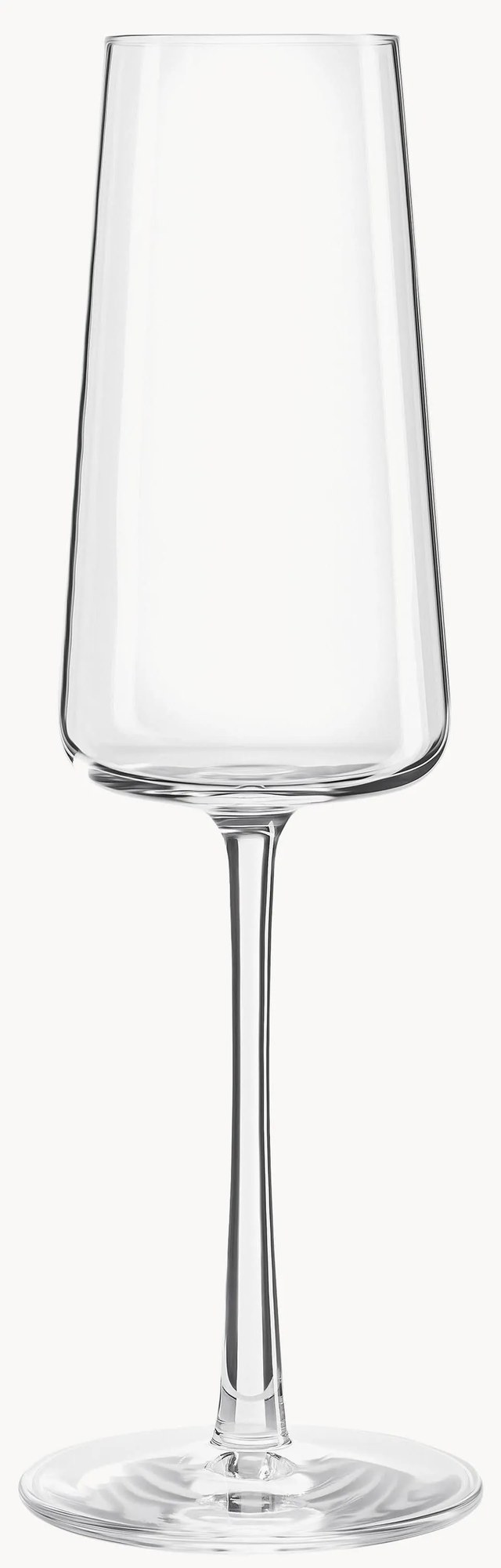 Krištáľové poháre na šampanské v tvare kužeľa Power, 6 ks