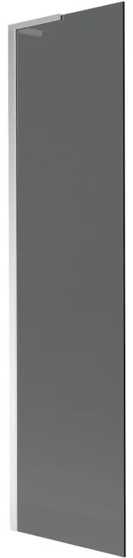 Mexen Next L, 1-krídlová vaňová zástena 50 x 150 cm, 6mm šedé sklo, chrómový profil, 895-050-000-03-40-01