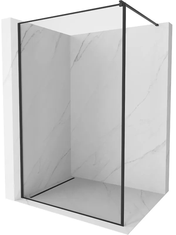 Mexen Kioto sprchová zástena 60x200 cm 8 mm, čierny profil, sklo čierny rám, 800-060-101-70-70