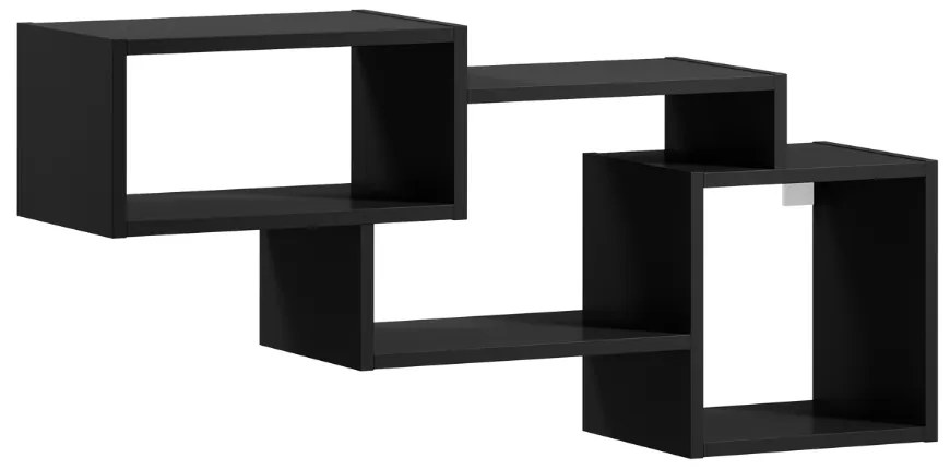 Nástenná polica ALITTY 96x46 cm, čierna