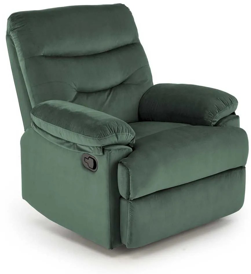 Polohovacie kreslo Josh, tmavo zelená