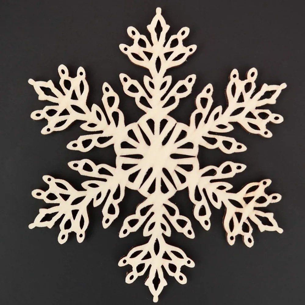 AMADEA Drevená ozdoba vločka 9 cm