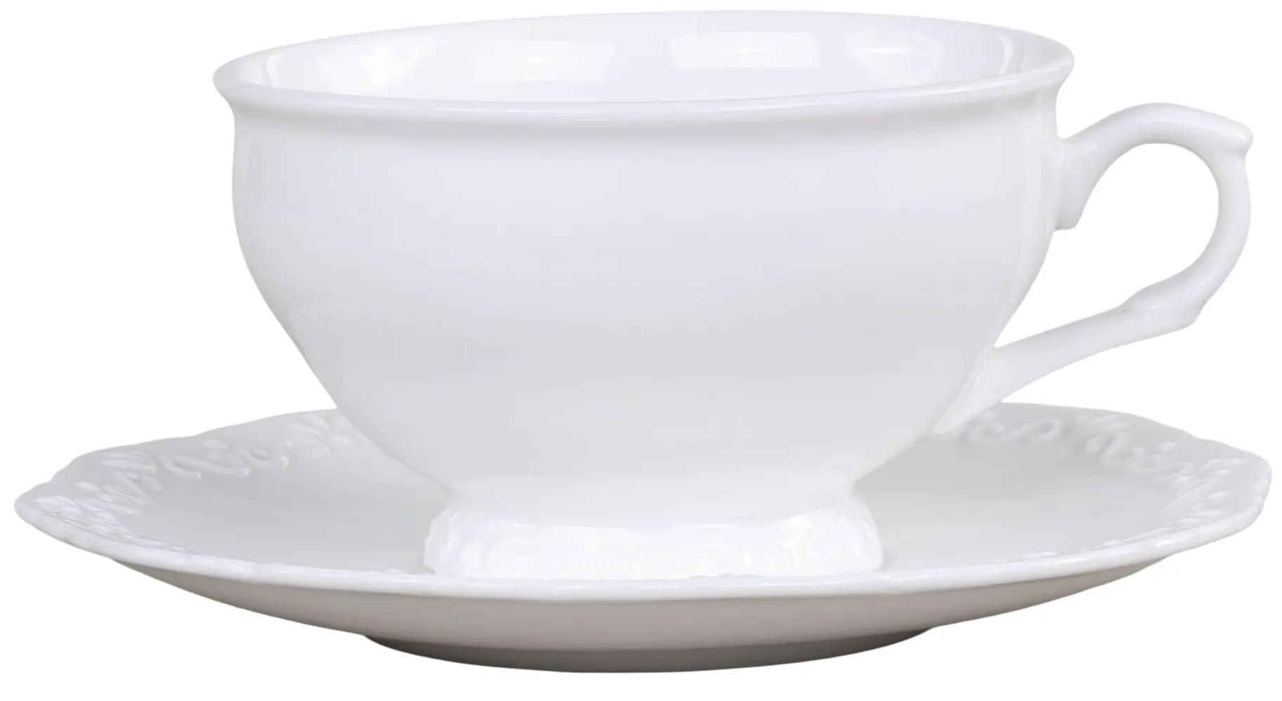 Chic Antique Porcelánová šálka s tanierikom biely Provence Tea 350 ml