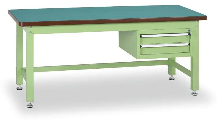Dielenský stôl GL So závesným boxom na náradie, MDF + PVC doska, 2 zásuvky, 2100 x 750 x 800 mm