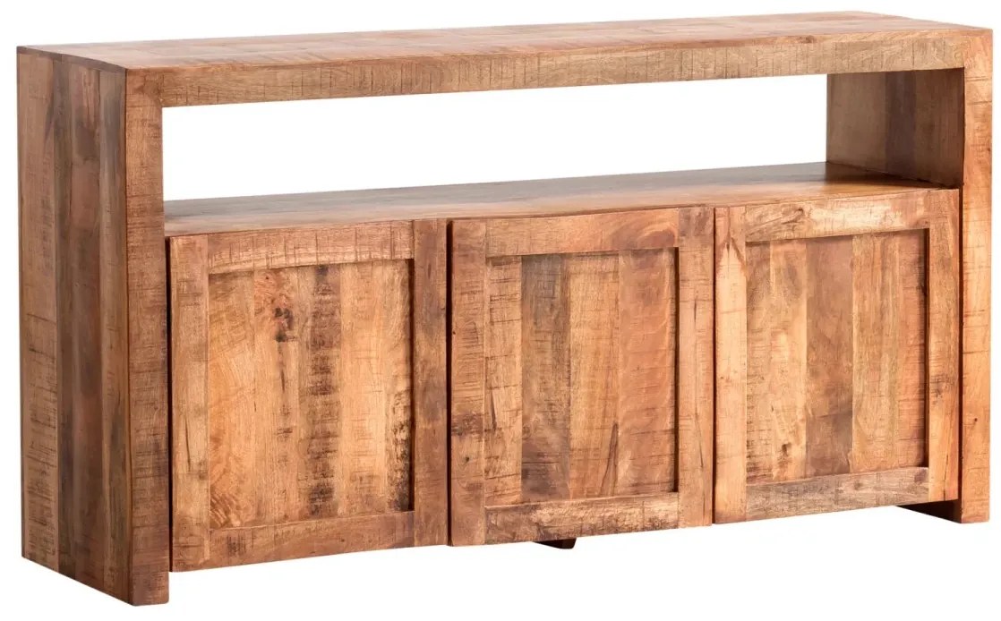 furniture-nabytek.cz - Masívna komoda County z mangového dreva, lakovaná, hnedá – 160×45×85 cm