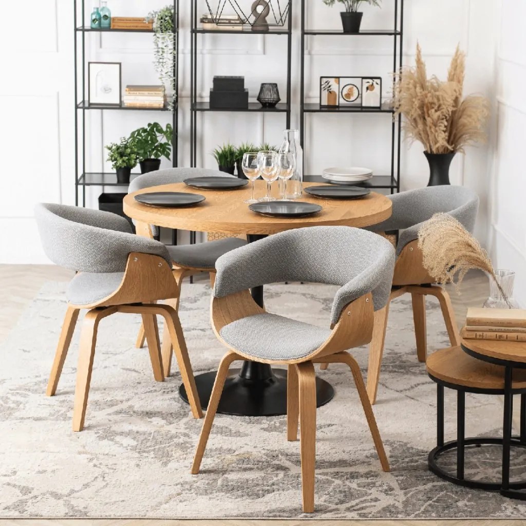 PROXIMA.store - Čalúnená stolička GARY FARBA: sivá