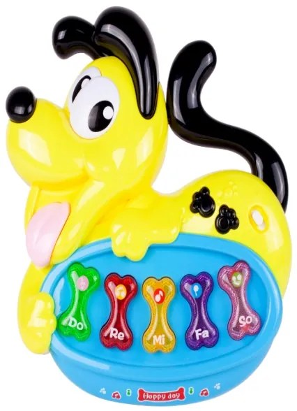 INTERAKTÍVNE HUDOBNÉ PIANO FAREBNÝ PSÍK MalPlay