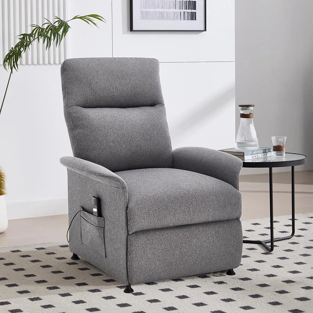 Elektrické relaxačné polohovateľné kreslo Catini ELYSIO sv. sivá