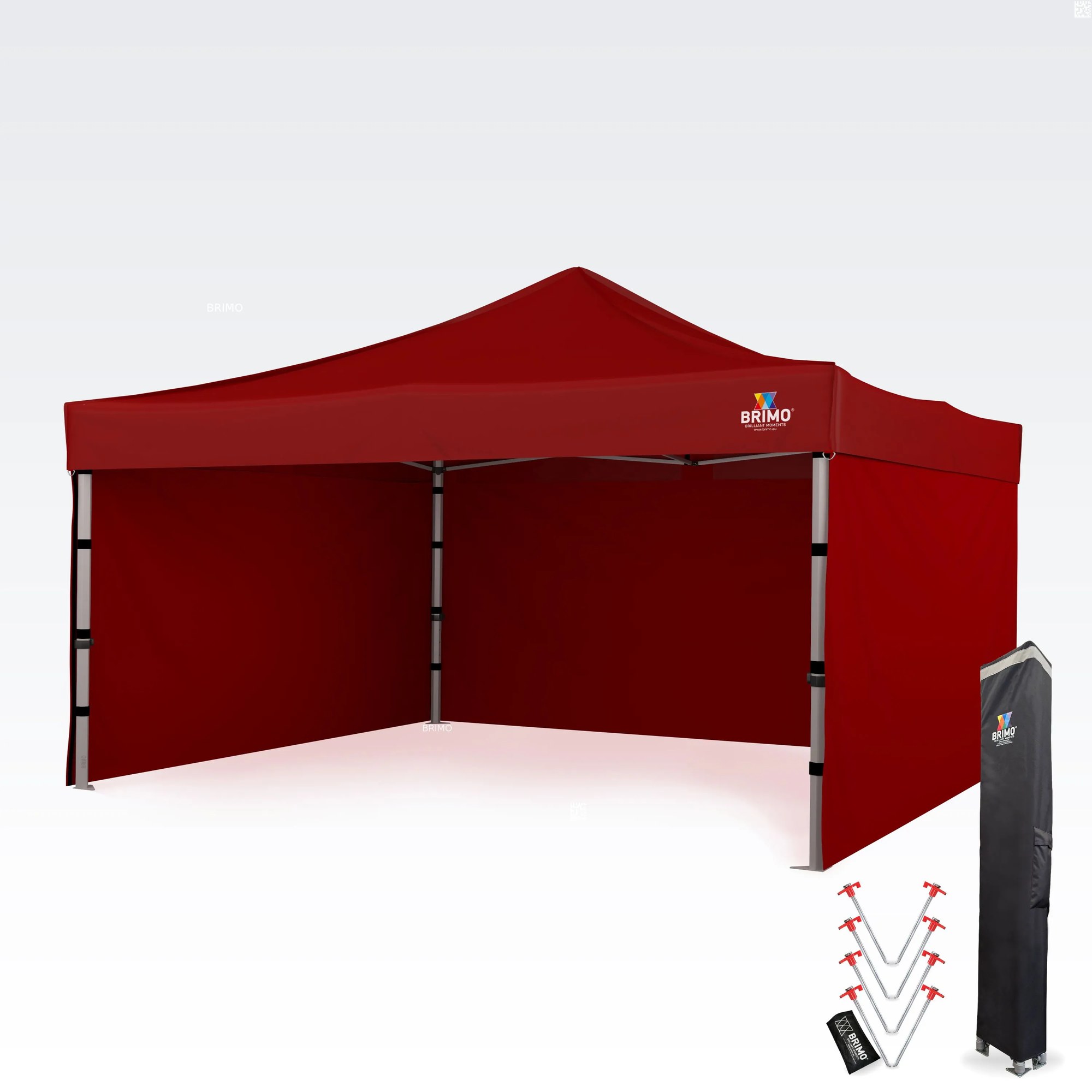 BRIMO Promo stan 4x4m - s 3 stenami - Červená 16
