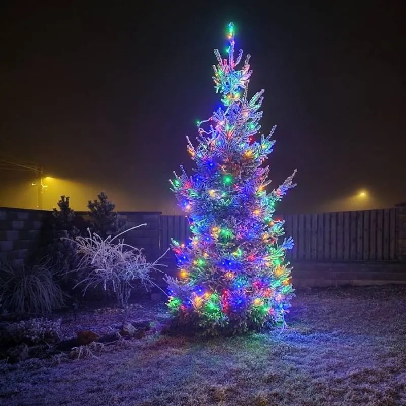 DECOLED Svetelná reťaz LED ELSLN, 40 m, 200 farebných diód, IP44, vrátane napájania