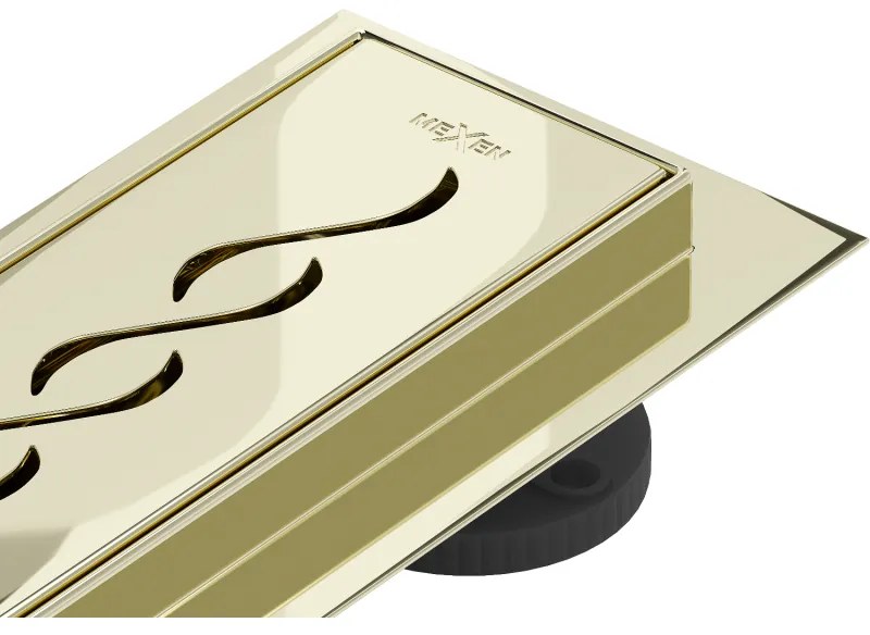 Mexen Flat M18 nerezový sprchový žľab 90 cm, zlatá, 1523090-15