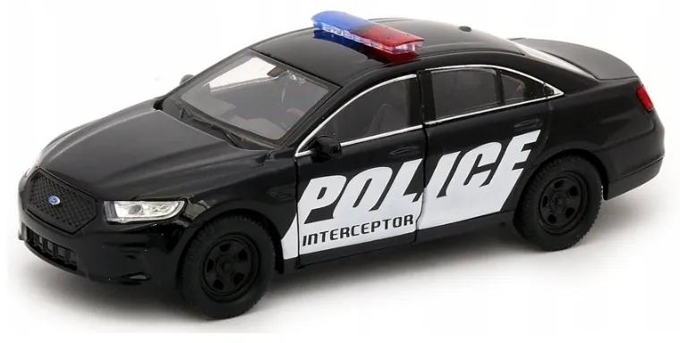 008768 Kovový model auta - Nex 1:34 - Ford Police Interceptor (USA) Čierna