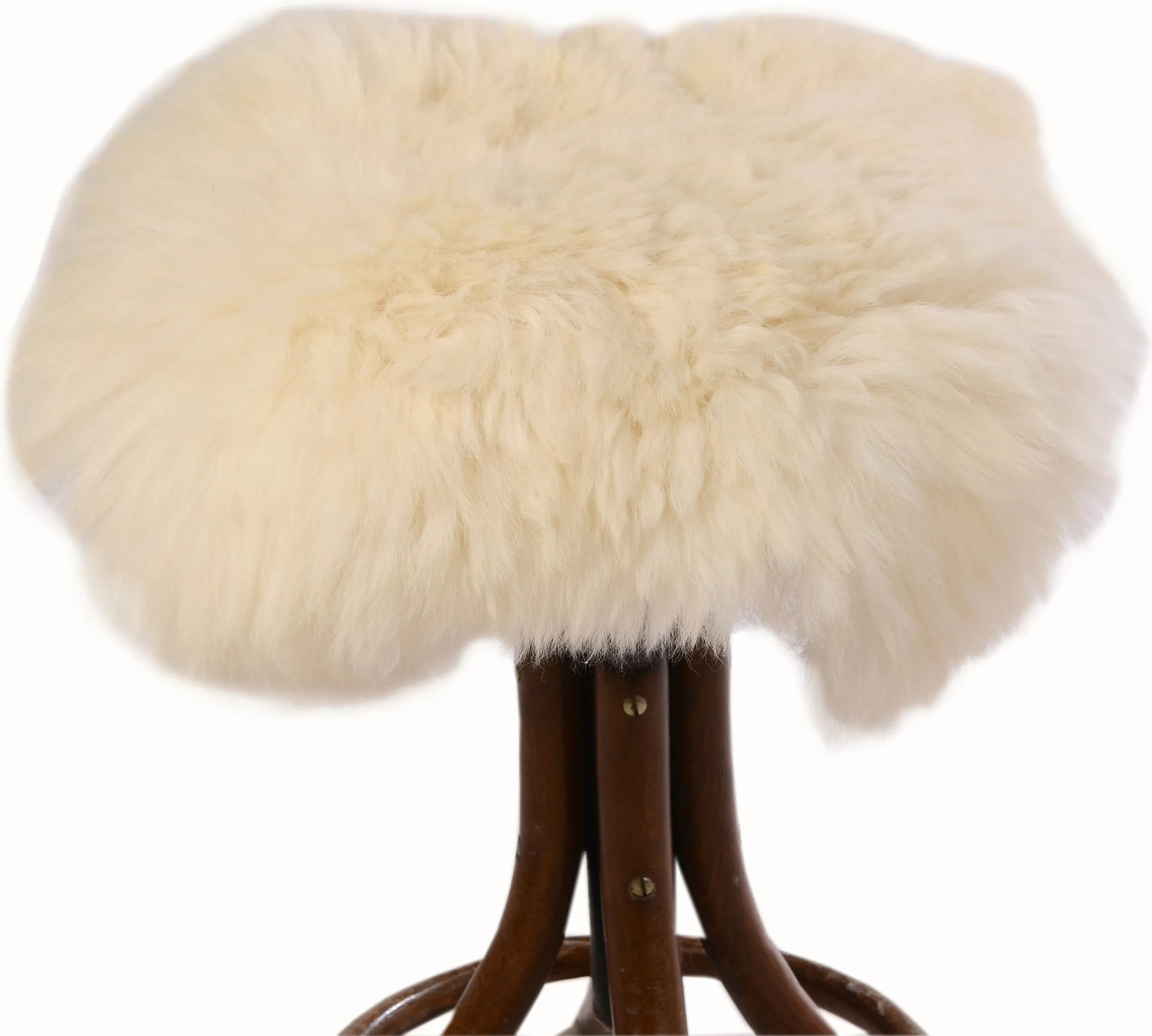 Podsedák z ovčej kože biely