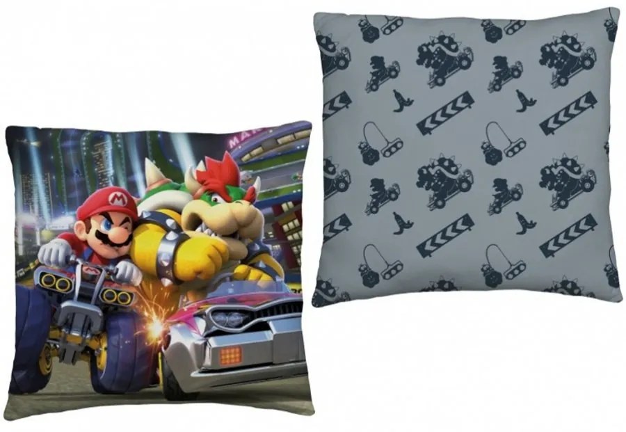 Obojstranný vankúš Super Mario a kráľ Koopa