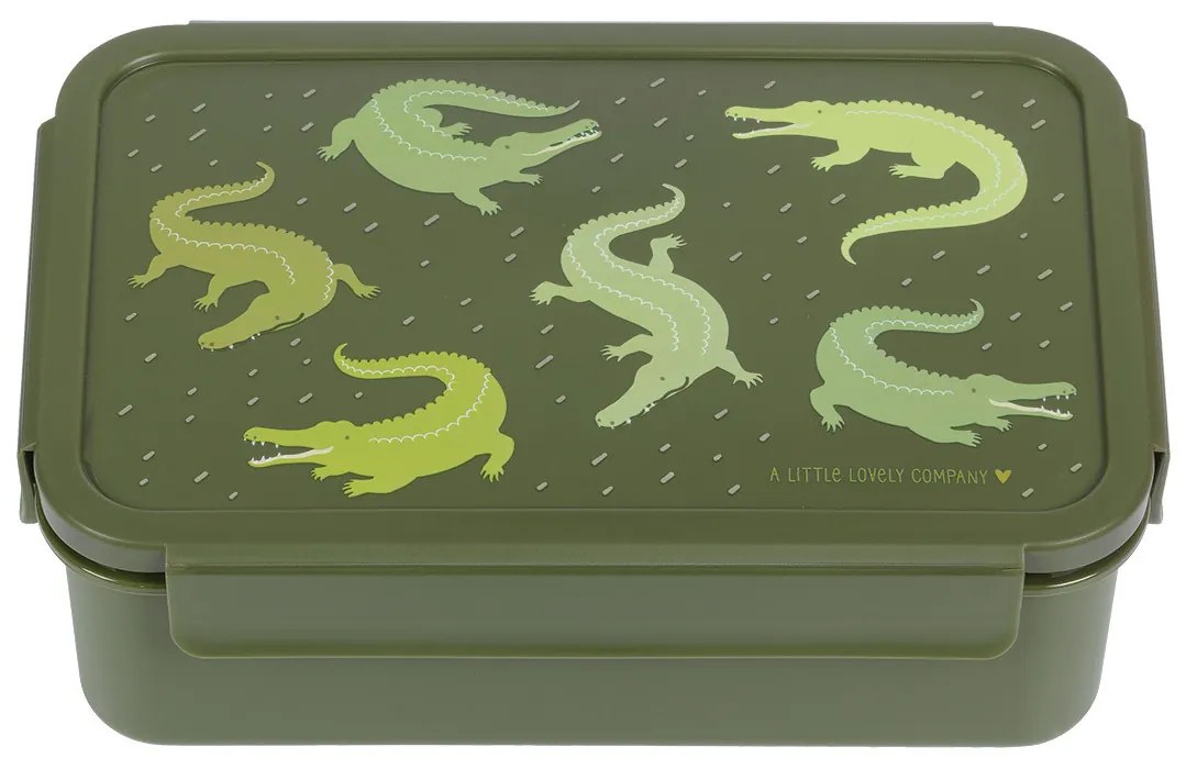 A Little Lovely Company - škatuľka na desiatu - krokodíl