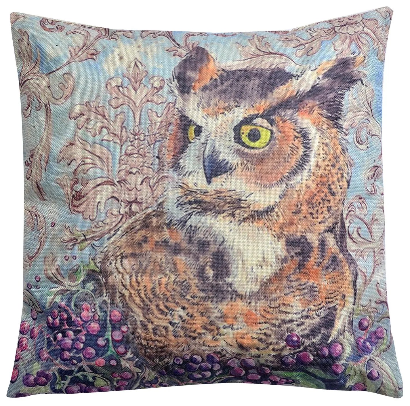 Dekoračný vankúš so sovou - 43 * 43 cm