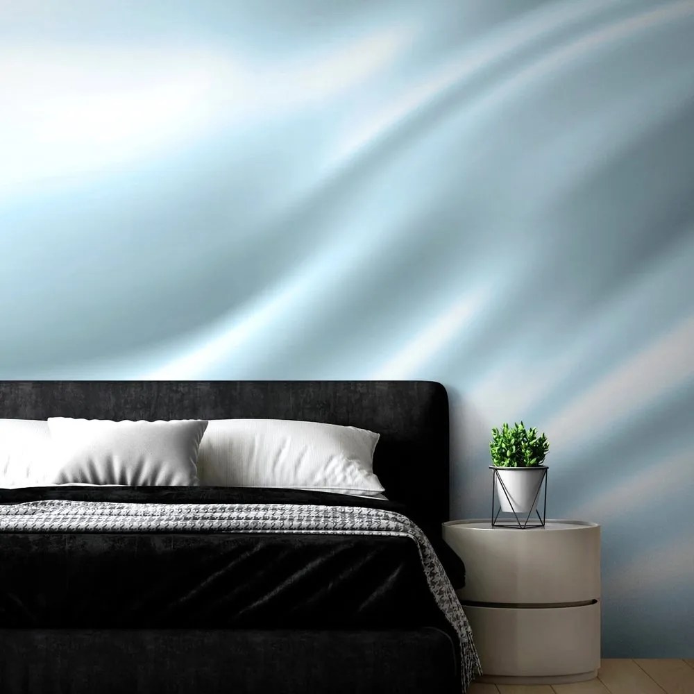 Samolepiaca tapeta modrý satén