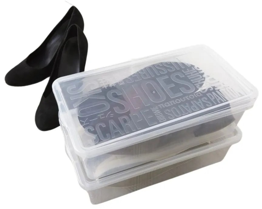 Box na topánky s vrchnákom, na dámske topánky BARBIE 5l - 19 x 34 x 10 cm