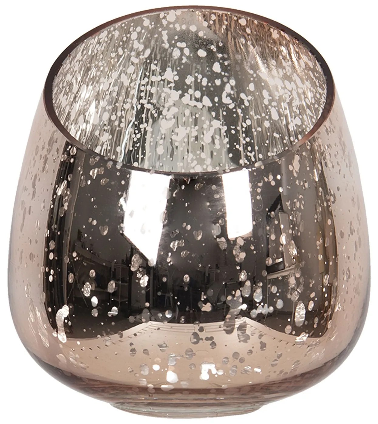 Sklenený svietnik na čajovú sviečku Ruffe - Ø 11*12 cm