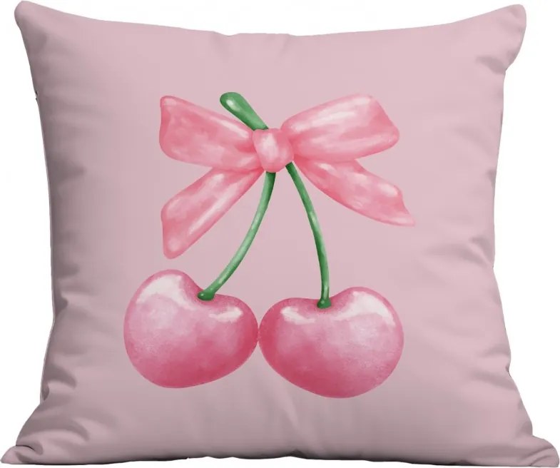 Obliečka na vankúš CHERRIES 45x45 cm, ružová