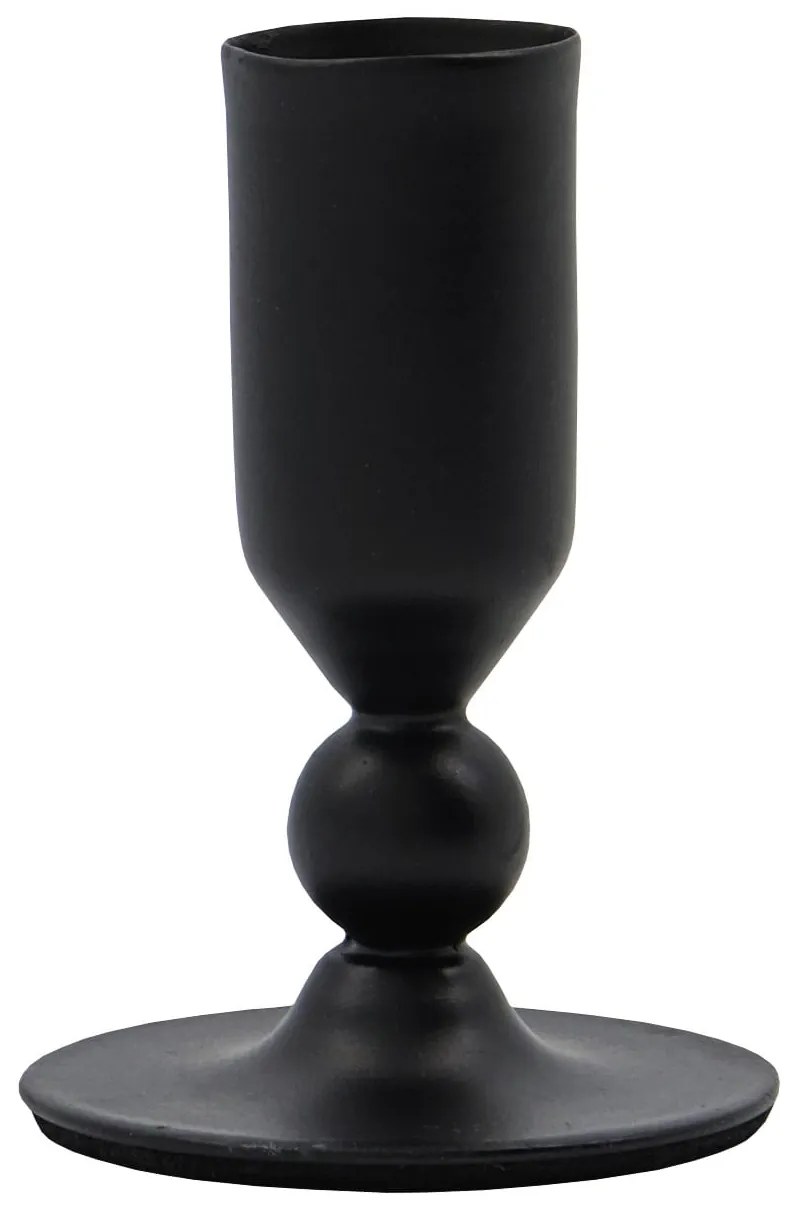 House Doctor Kovový svietnik Folk Black 7 cm
