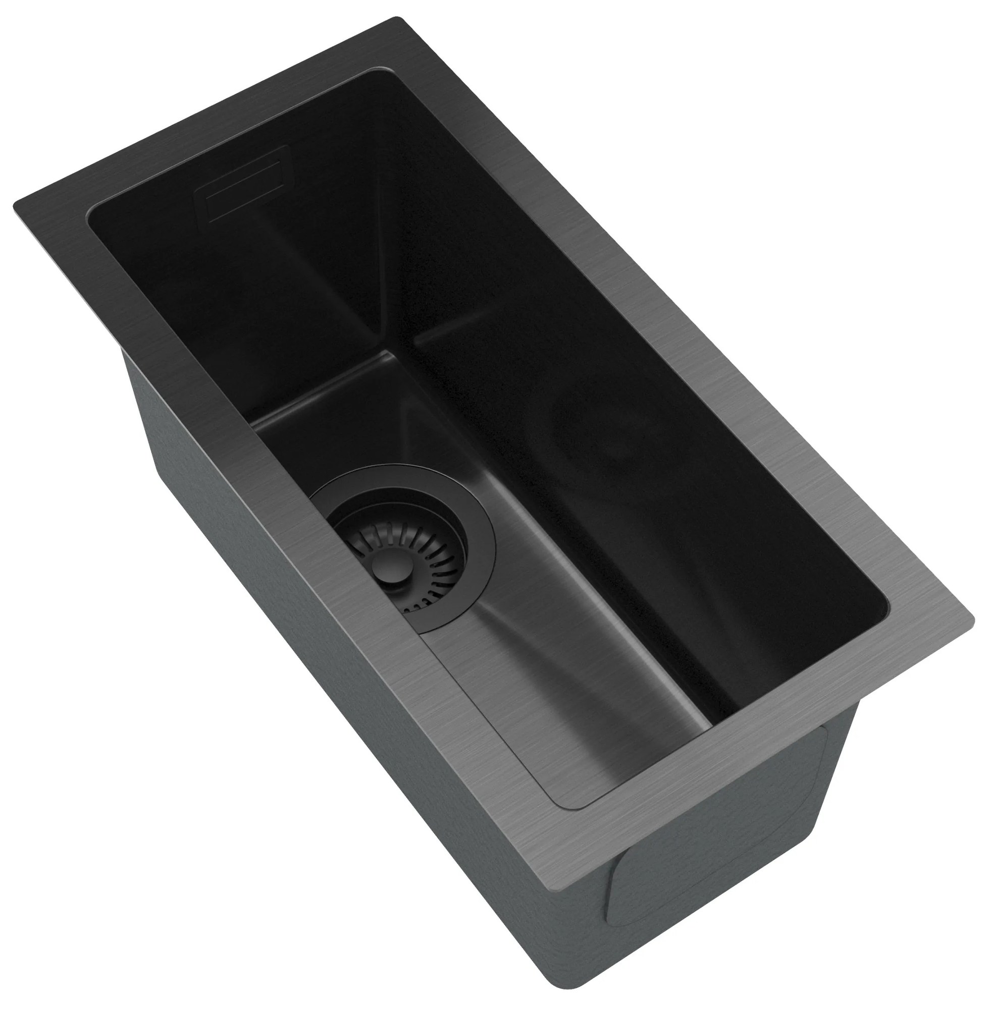 Gamma Gamma, 1-komorový oceľový drez 220x440x210 mm, čierna, GMA-S2244-BK