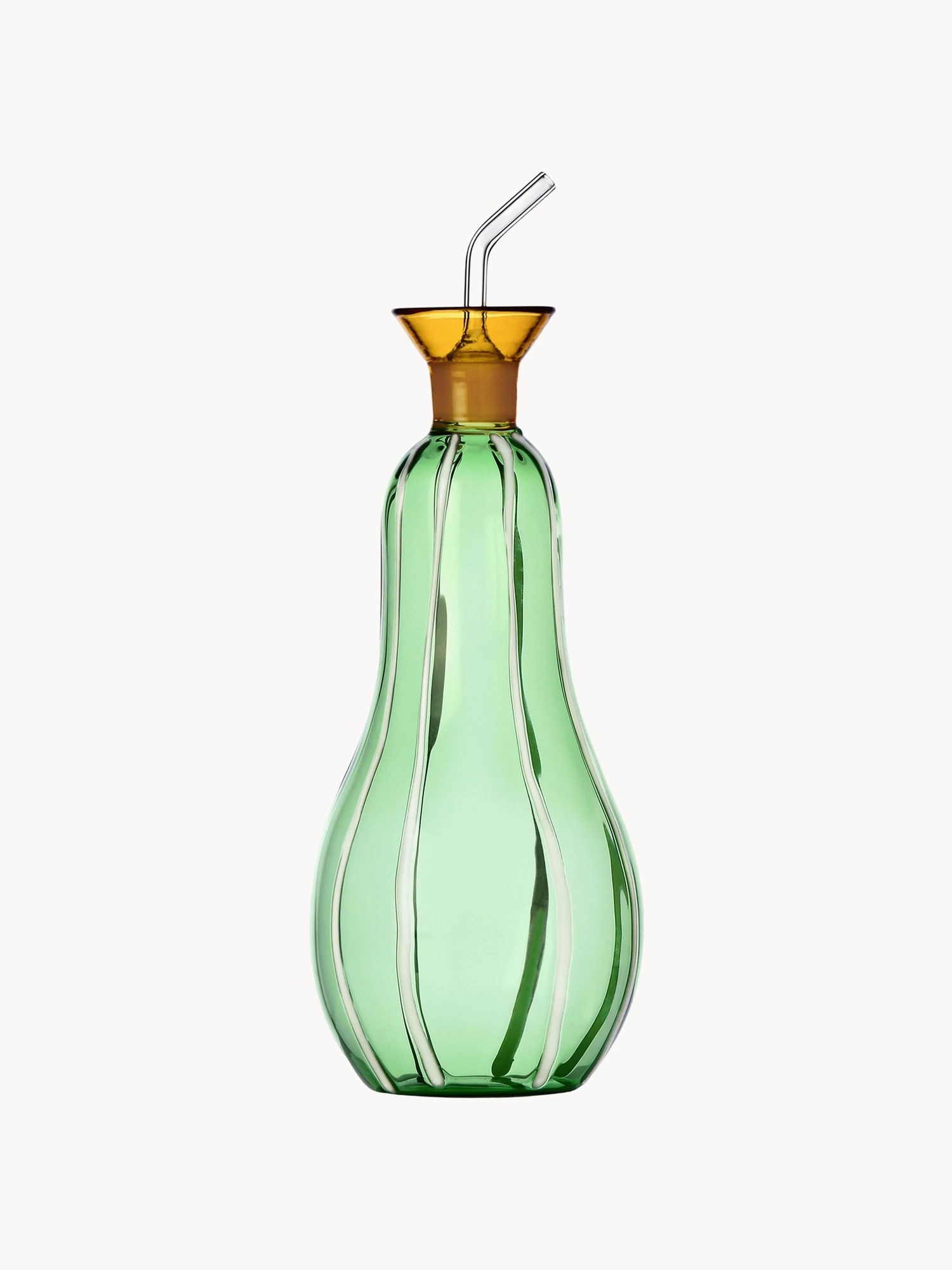 Ručne vyrobený dávkovač na ocot a olej z borosilikátového skla Vegetables