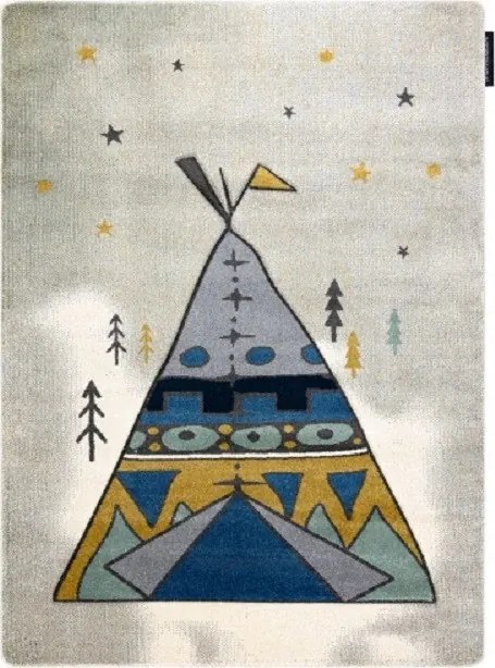 Detský kusový koberec Petit Tipi grey