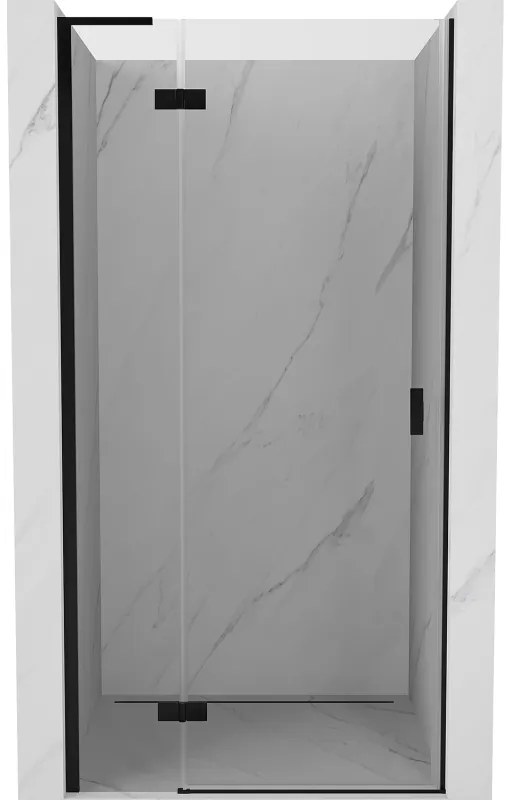 Mexen Mist-H L, 1-krídlové sprchové dvere ľavé 115 cm, číre sklo, čierny profil, 8A5L-115-000-70-00-L