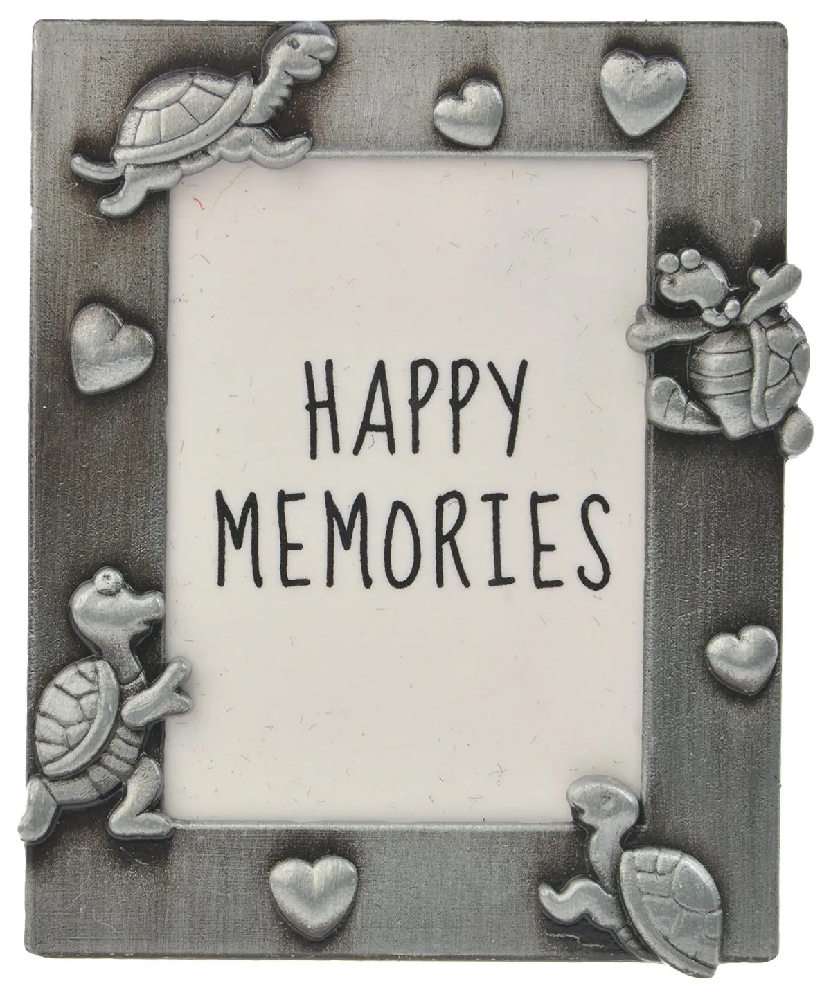 Strieborný fotorámček s korytnačkami - 4*5 cm