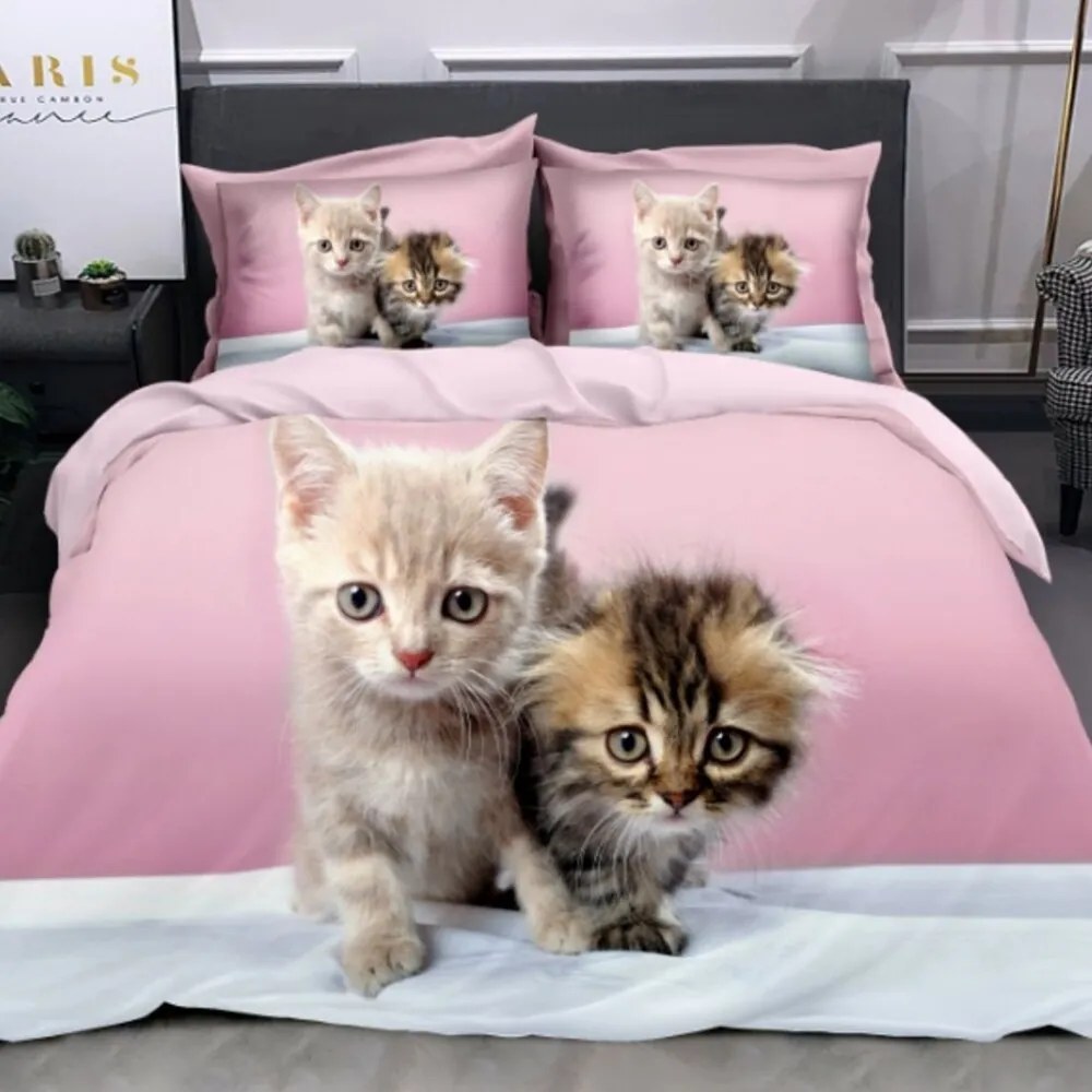 Bavlnené obliečky Homa BILI PINK 3-dielna sada 140x200 cm