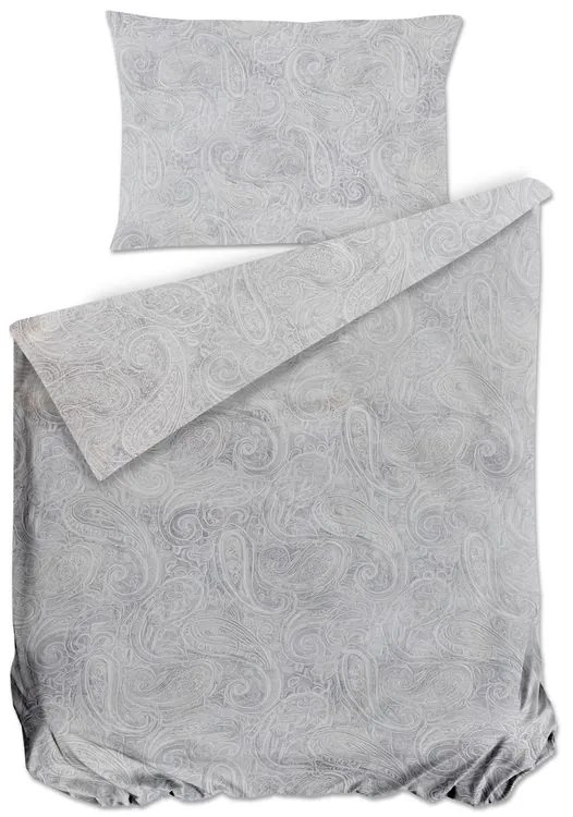 Bierbaum obliečka bavlnený satén 3684 Paisley Grey - 140x220 / 70x90 cm