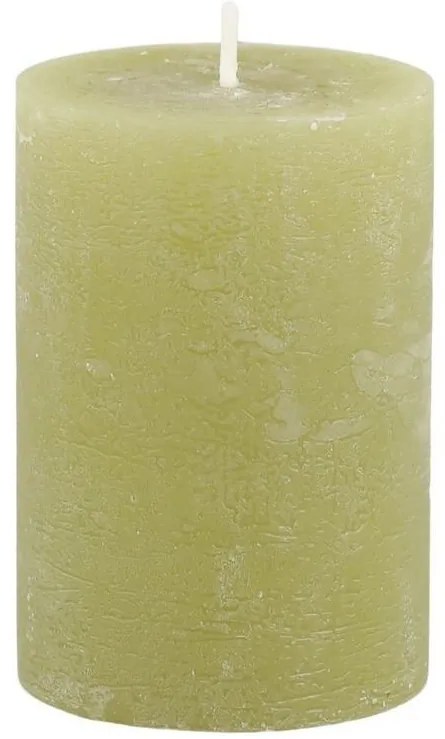 Machová široká sviečka Macon Rustic moss - Ø 7*10cm/ 40h
