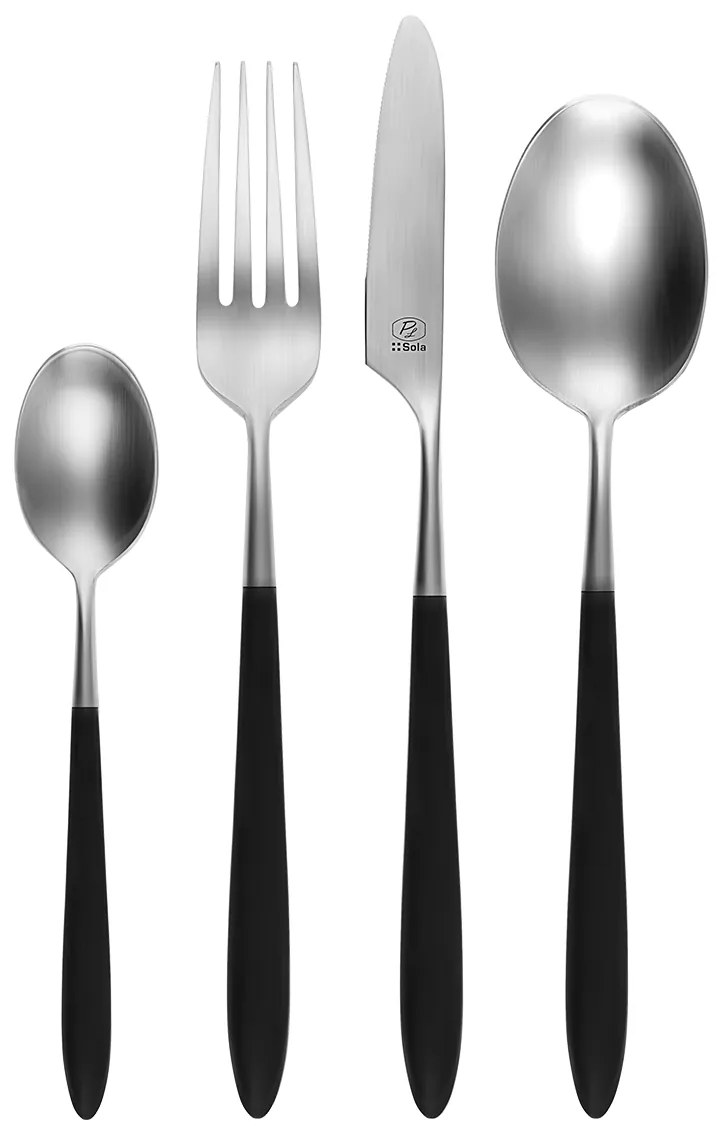 Príborový set 24 ks - Gaya Exeter so sivočiernou rúčkou - 130910
