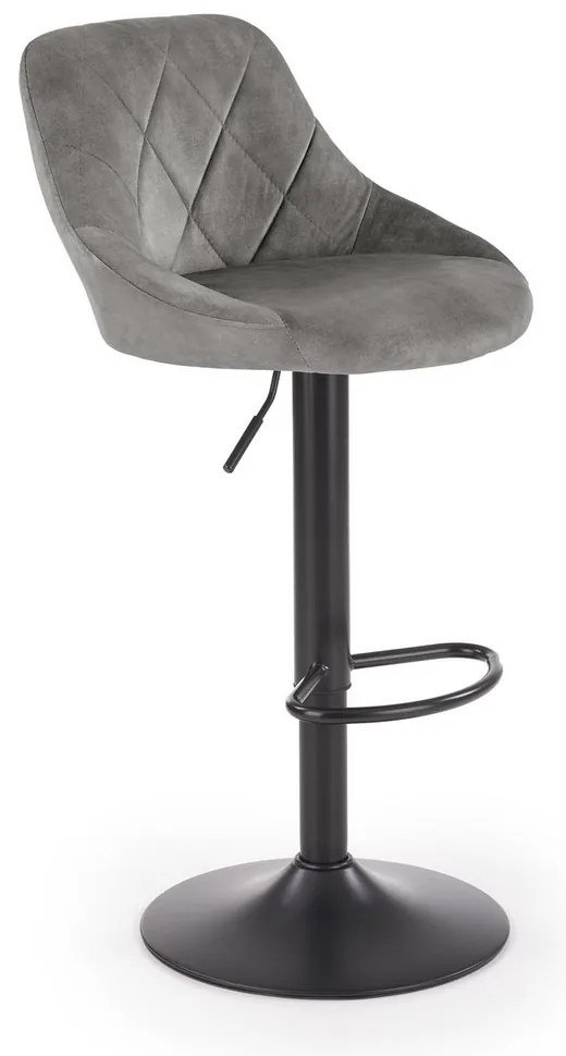Barová stolička Archer, sivá / čierna