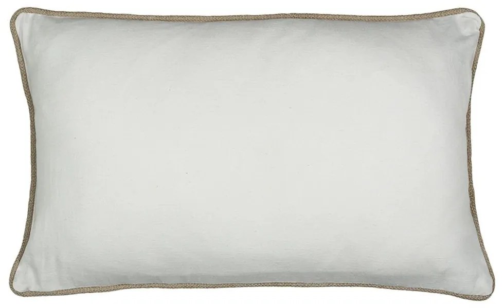 Biely vankúš s jutovým lemovaním - 30*15*50cm