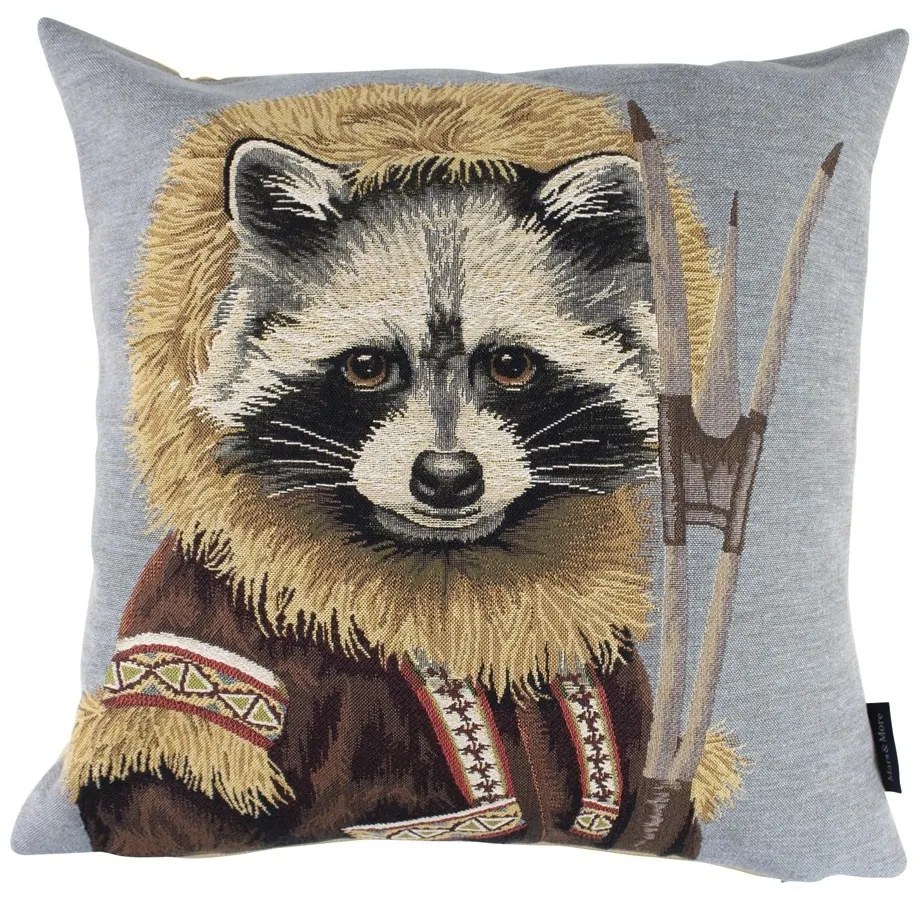 Gobelínová vankúš mýval v kabátiku - 45 * 15 * 45cm Gobelínová vankúš mýval v kabátiku - 45 * 15 * 45cm